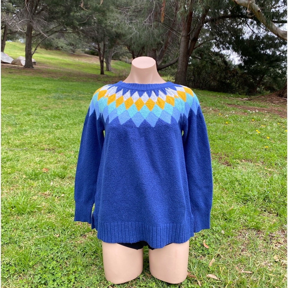 St. John’s Bay ~Woman’s Petite small Long sleeve blue sweater